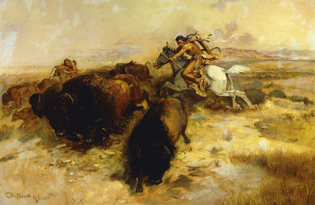 Buffalo Hunt by Charles Marion Russell