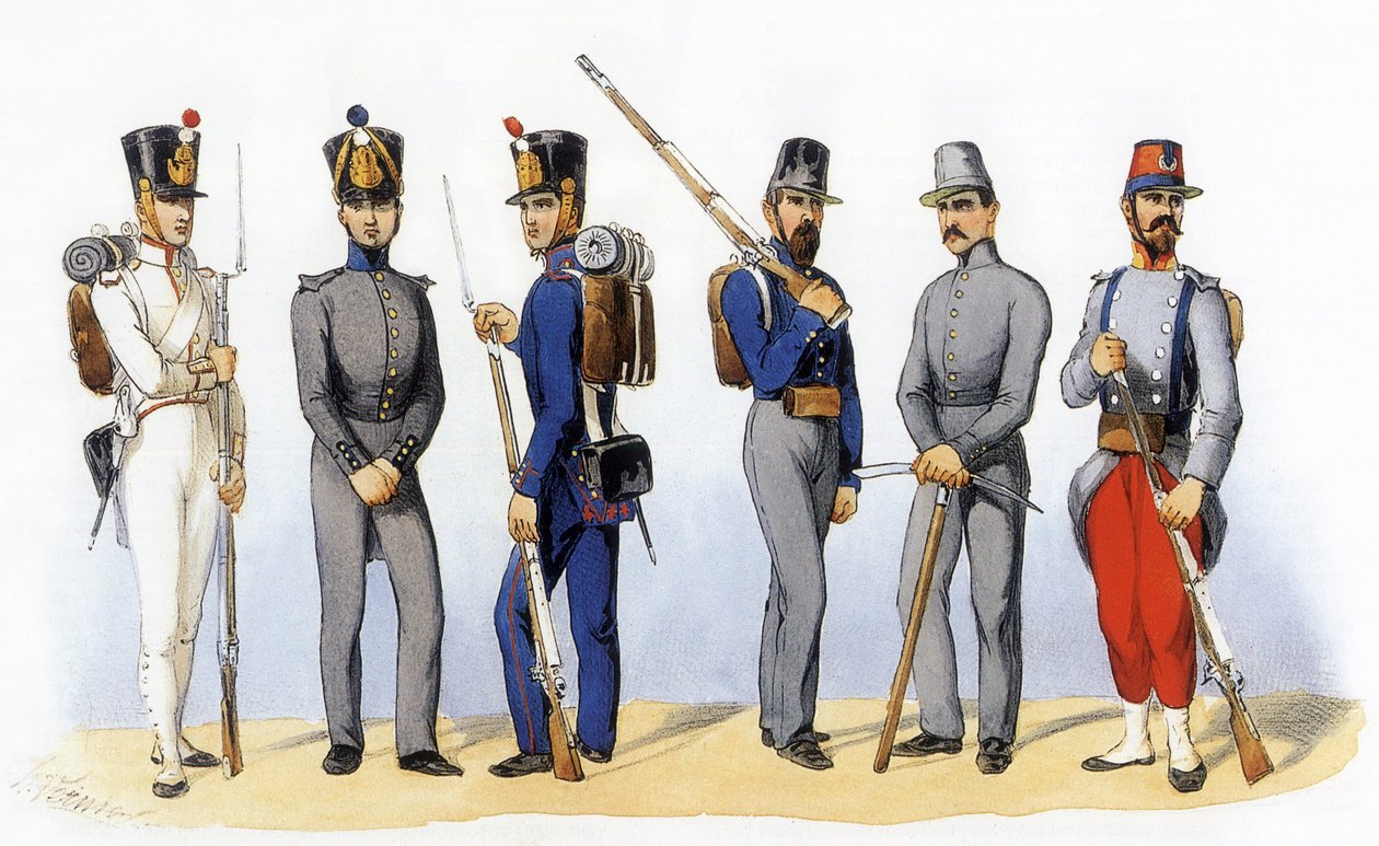 Uniforms of French Army: Disciplinary Companies by Charles Vernier