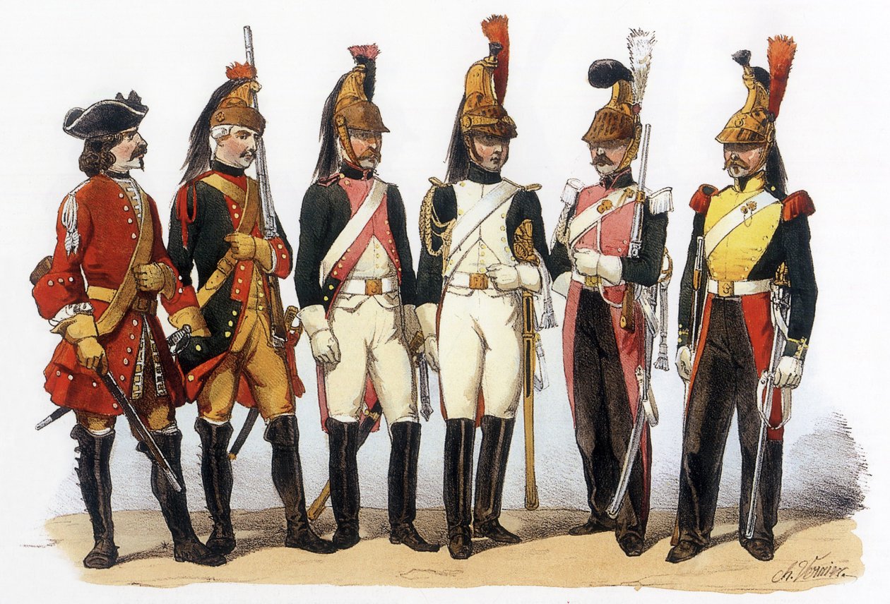 Uniforms of French army: Dragoons by Charles Vernier