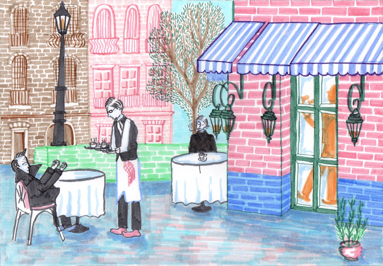 Cafe, 2017 by Charlotte Orr
