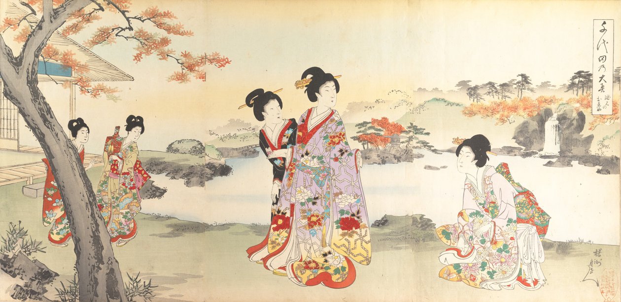 Chiyoda Castle Album of Women, 1895 by Chikanobu Yoshu