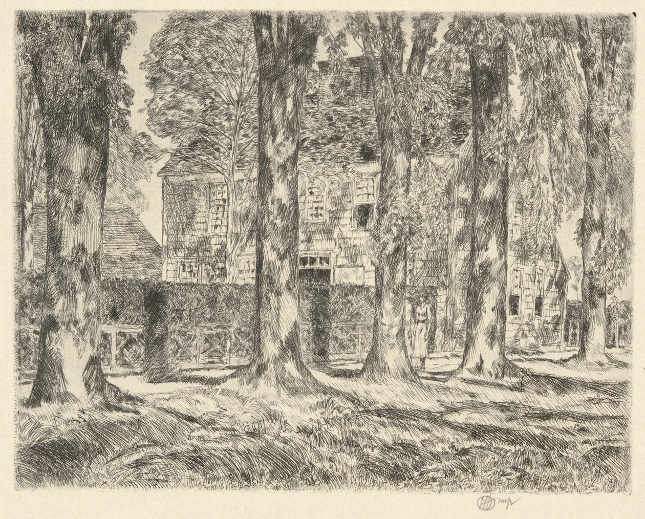 Village Elms, 1923 by Childe Hassam