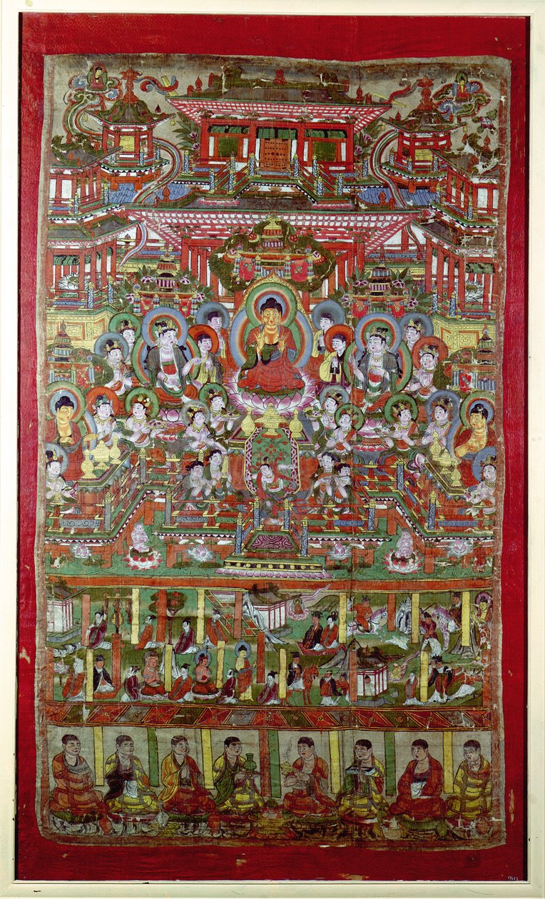 Paradise of Amitabha, from Dunhuang, Gansu Province by Chinese School