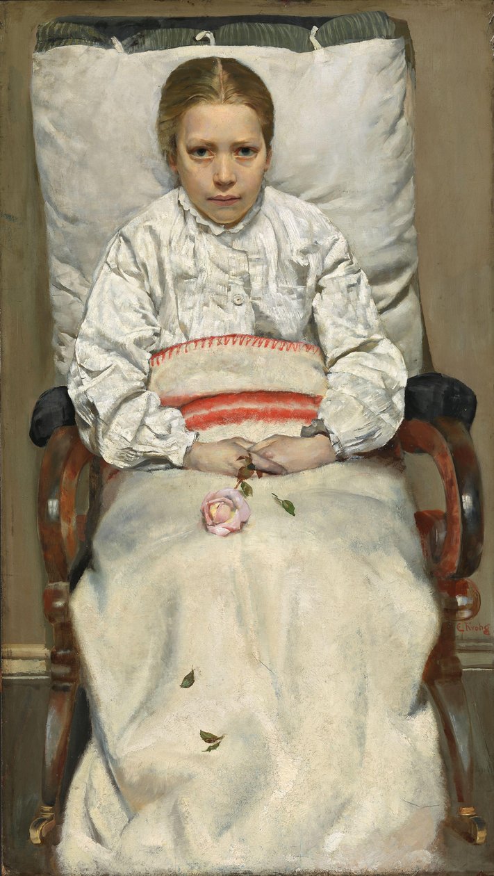 Sick Girl by Christian Krohg