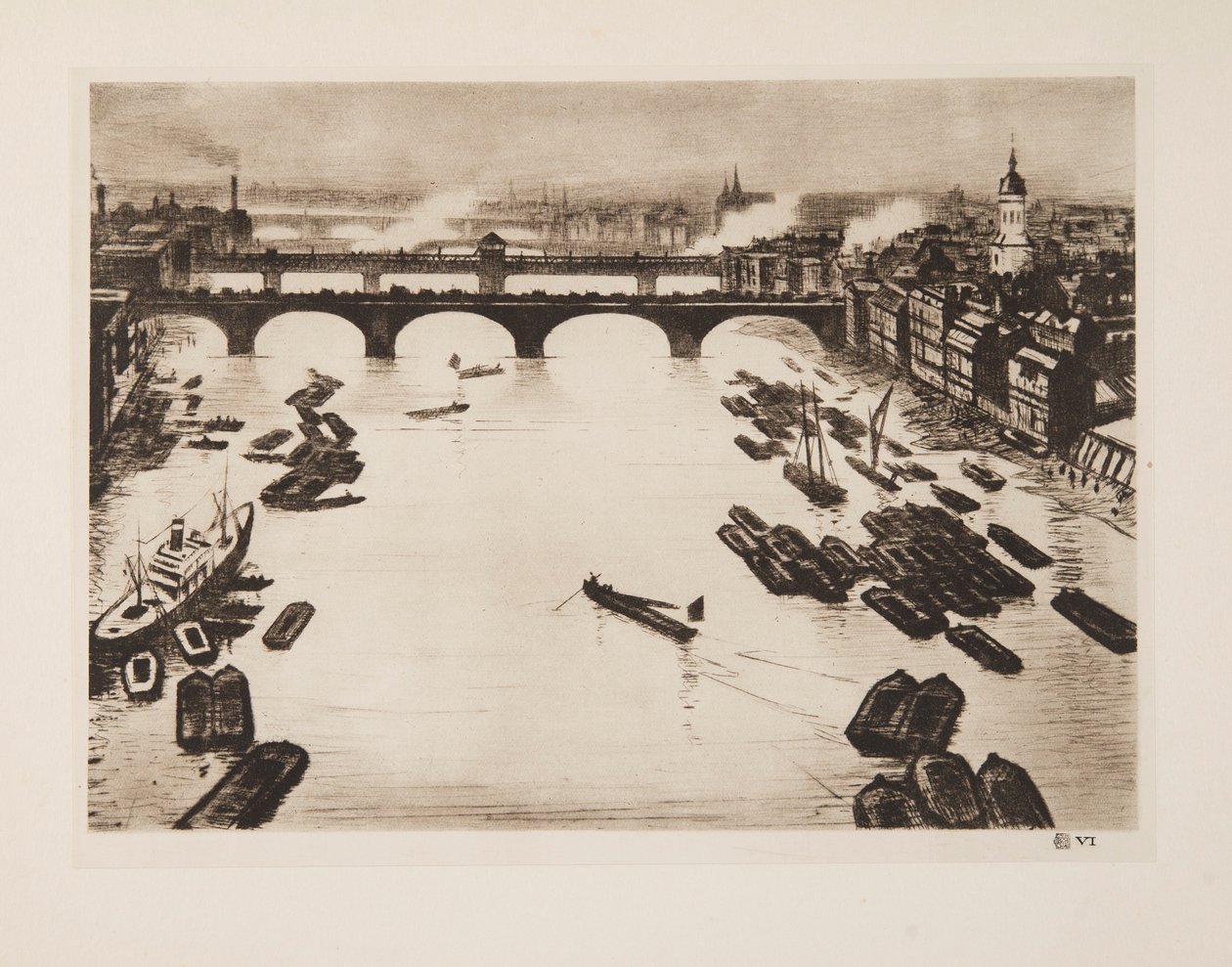 London Bridges, pub. 1924 by Christopher Richard Wynne Nevinson