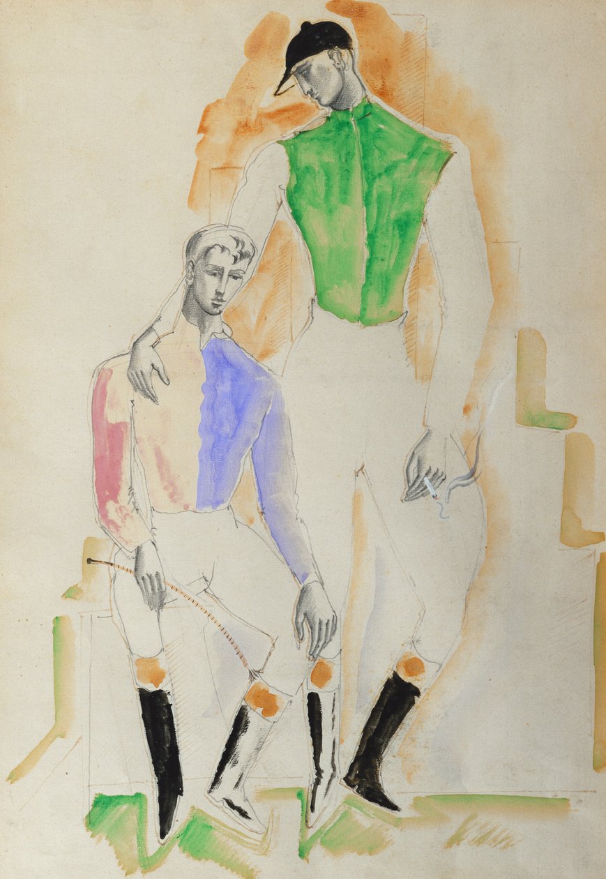 Two Jockeys by Christopher Wood