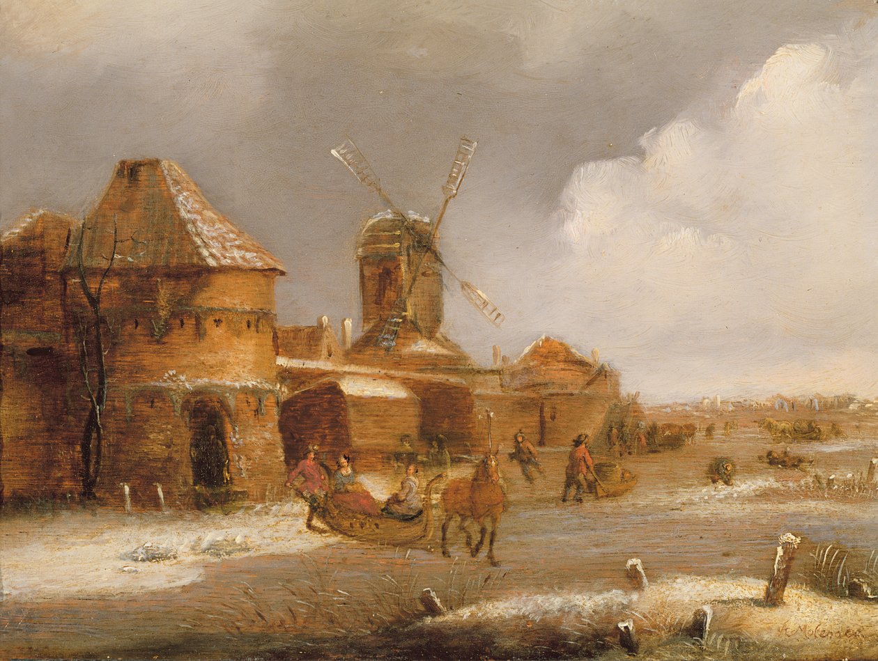 Winter Scene by Claes Molenaer