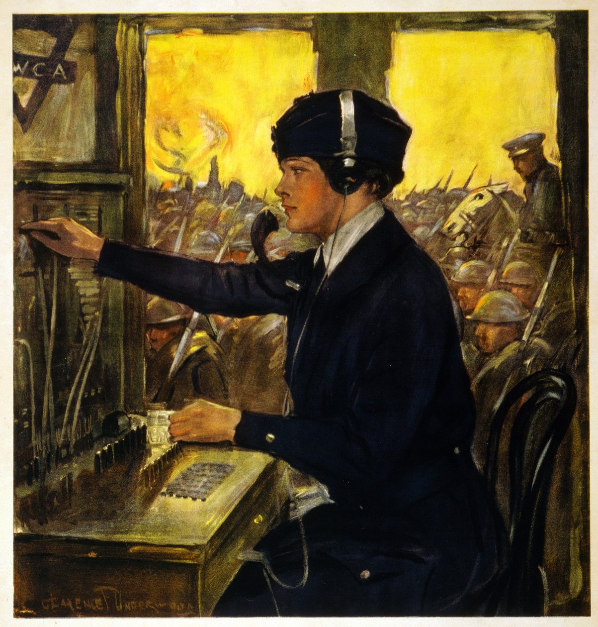 YWCA Telephone Operator, c.1918 by Clarence F. Underwood