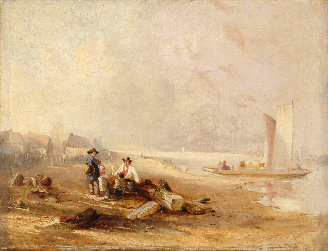 A River Shore by Clarkson Stanfield