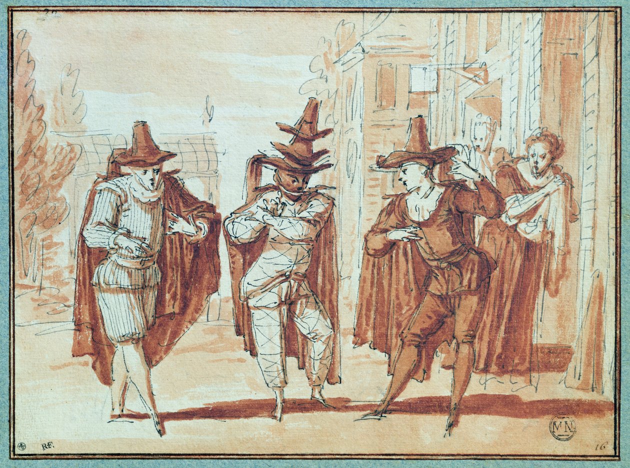 Theatrical Scene by Claude Gillot