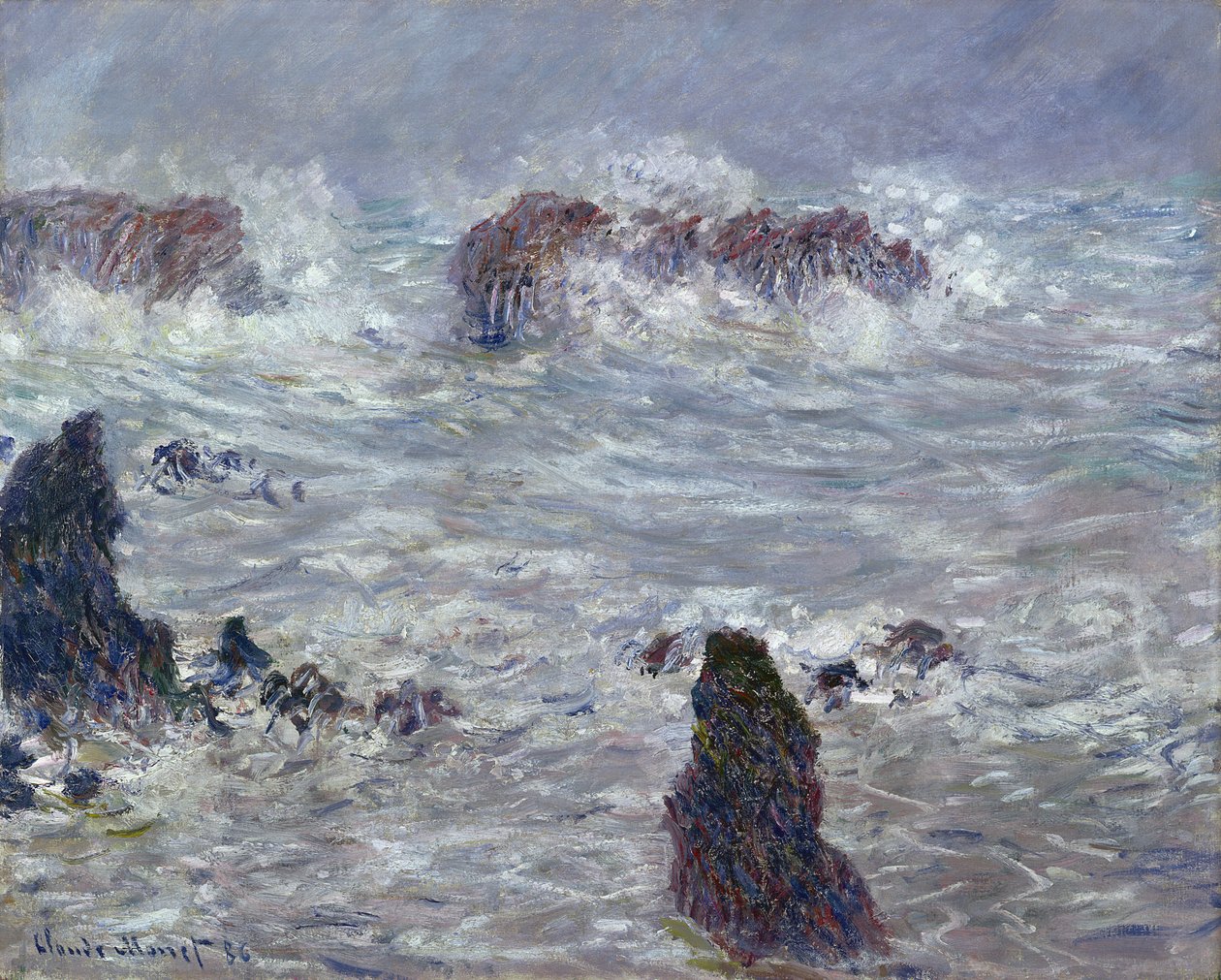 Storm, off the Coast of Belle-Ile by Claude Monet