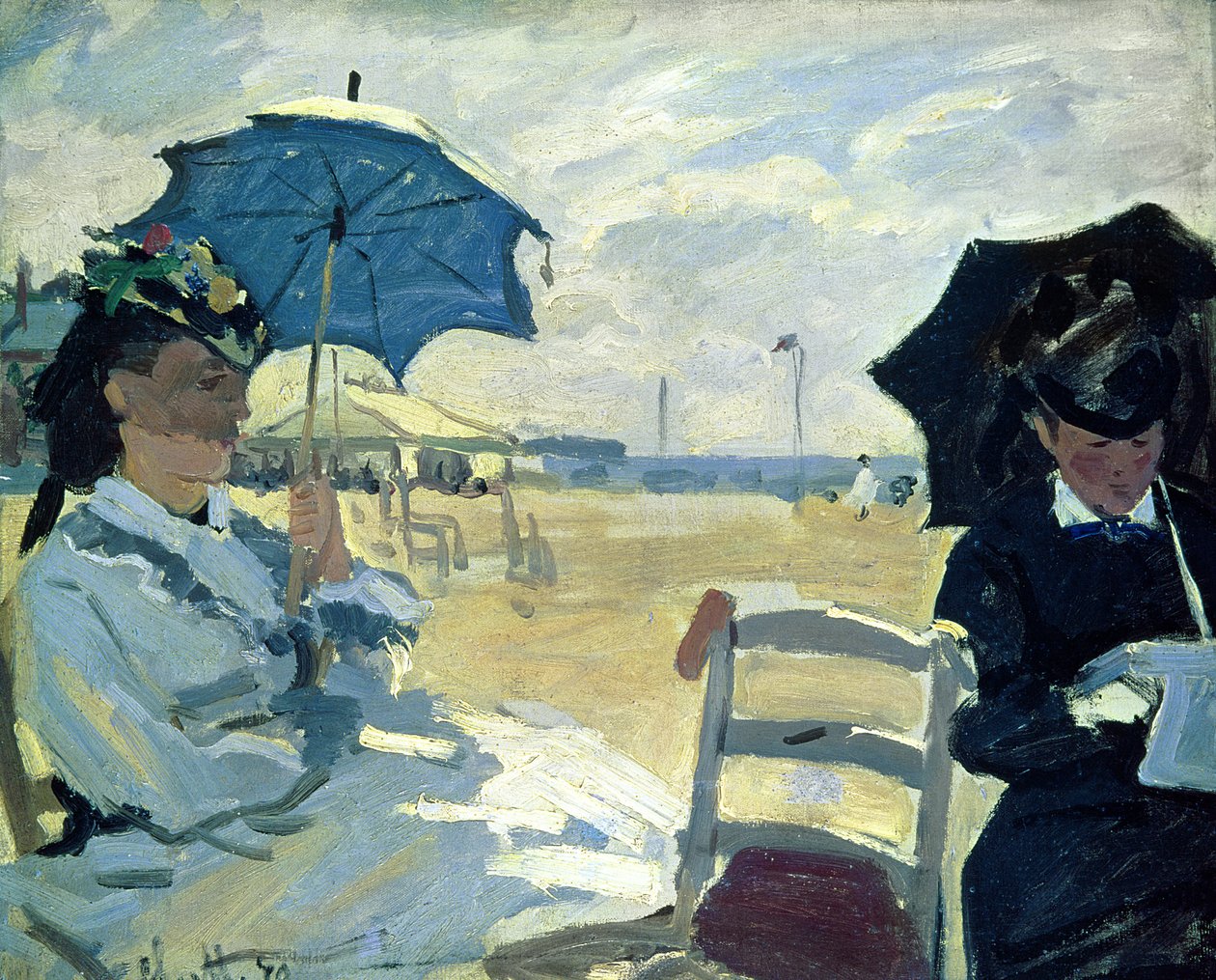 The Beach at Trouville by Claude Monet