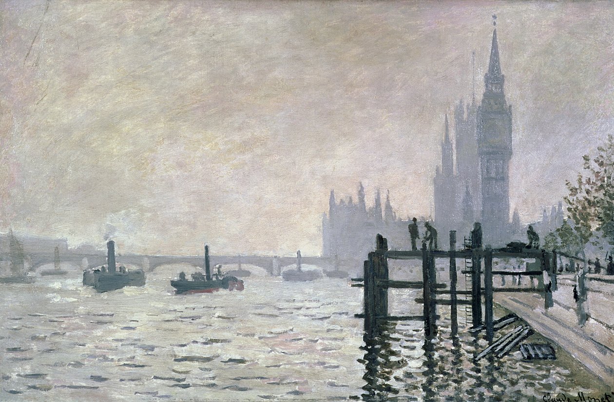 The Thames below Westminster, 1871 by Claude Monet