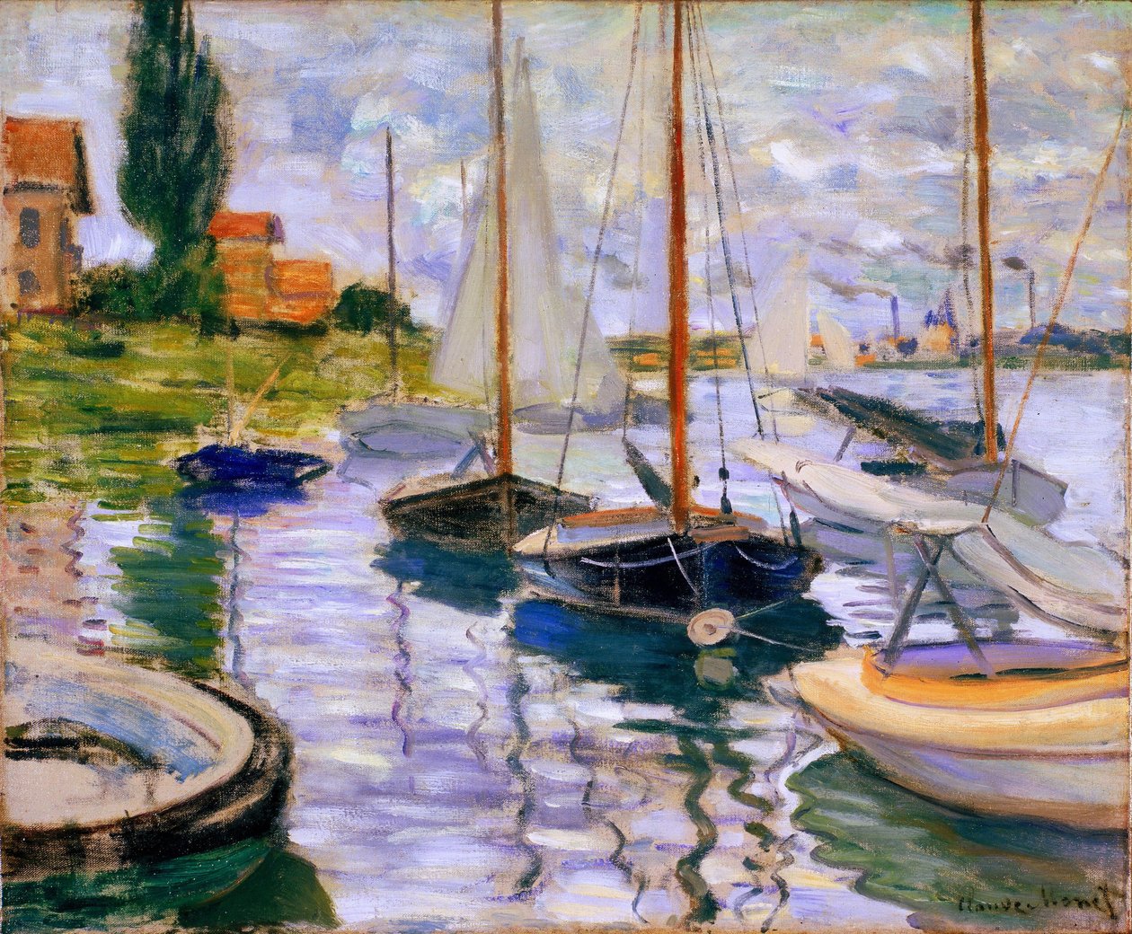 Sailboats on the Seine by Claude Monet