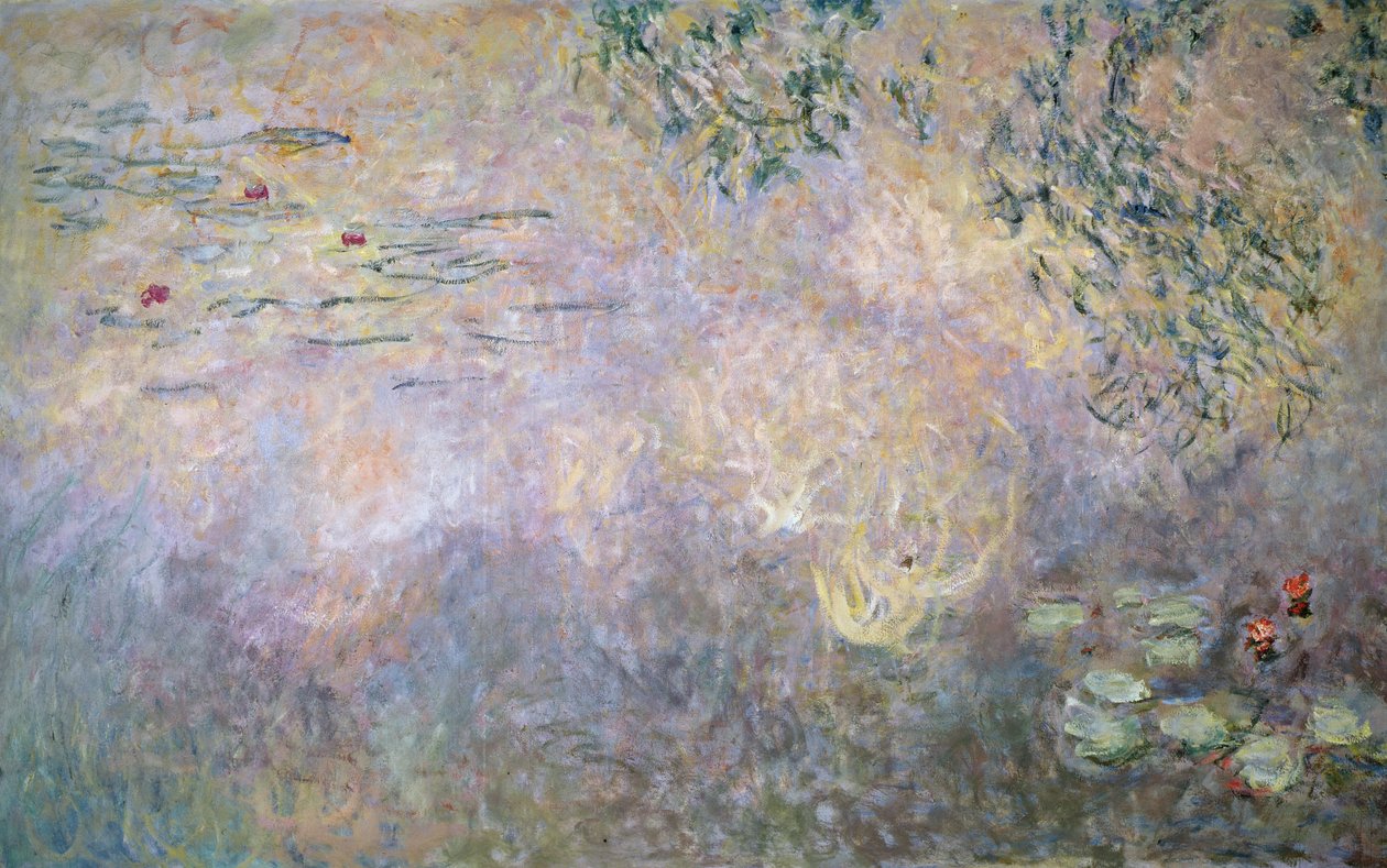 Waterlilies (detail of lower section) by Claude Monet