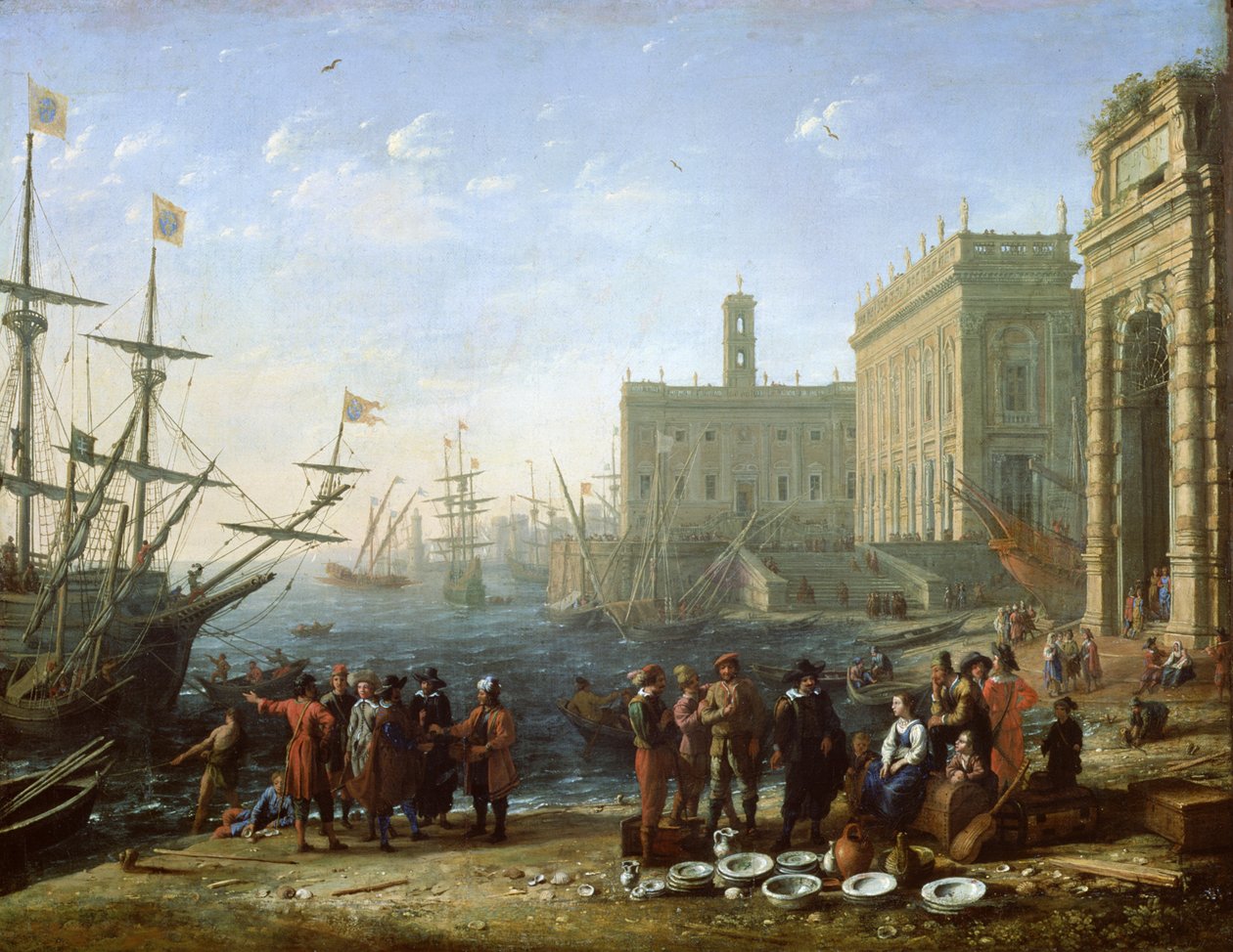 Harbour Scene by Claude Lorrain