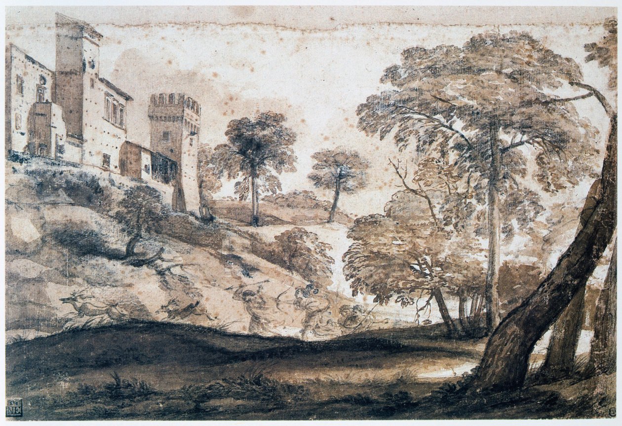 Hunting deer by Claude Lorrain