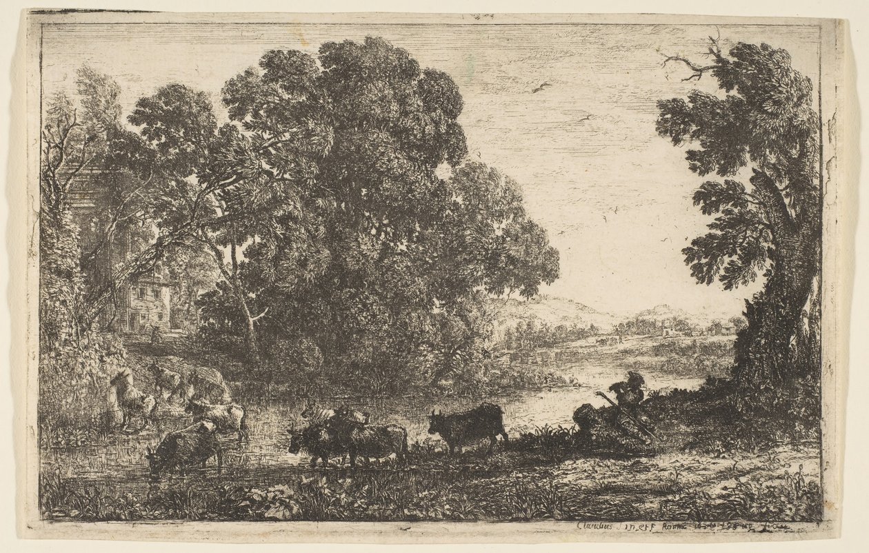 The Cowherd, 1636 by Claude Lorrain
