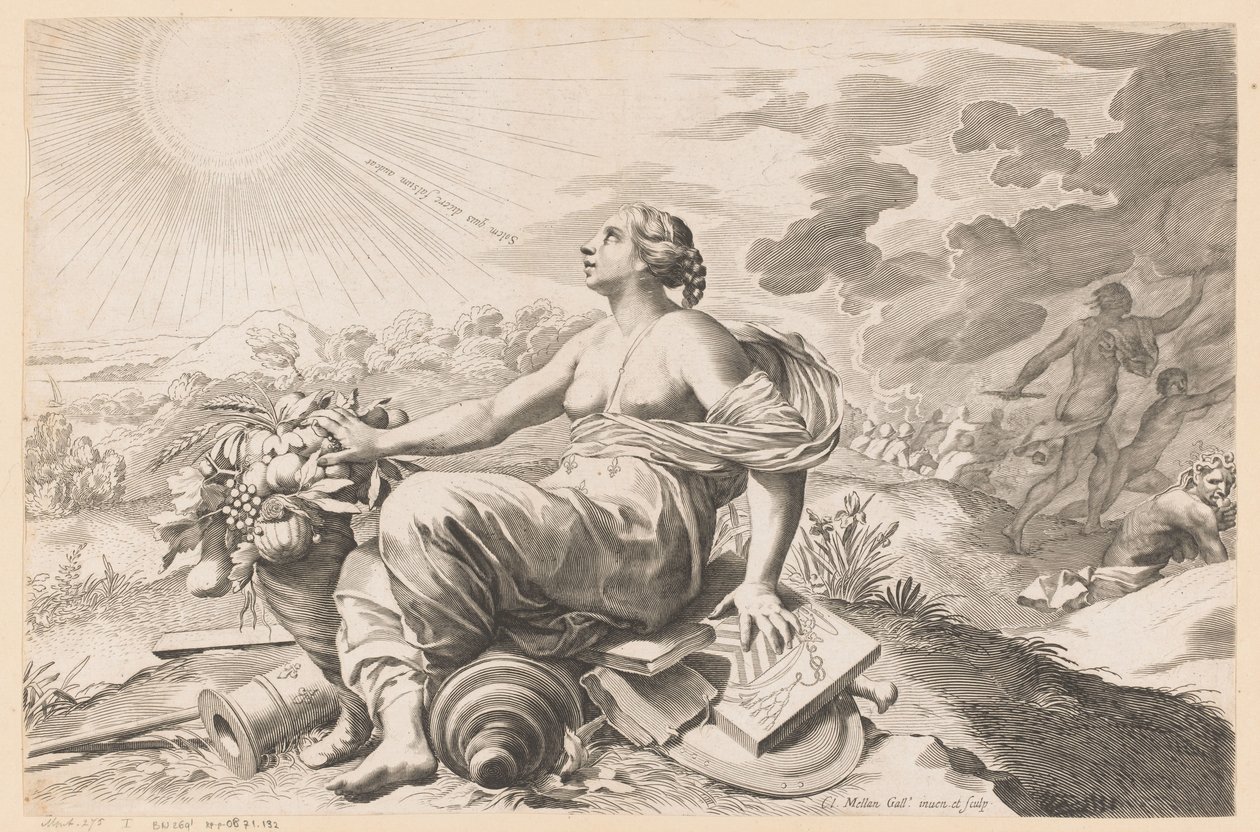 Allegory of Peace by Claude Mellan
