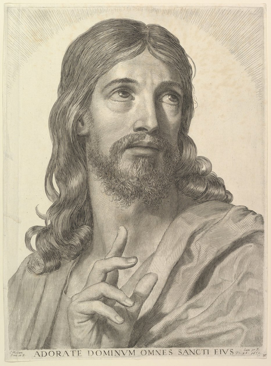 Bust of the Adult Christ, 1652 by Claude Mellan