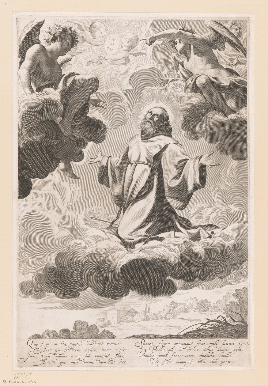 St. Francis of Paola in Ecstasy by Claude Mellan