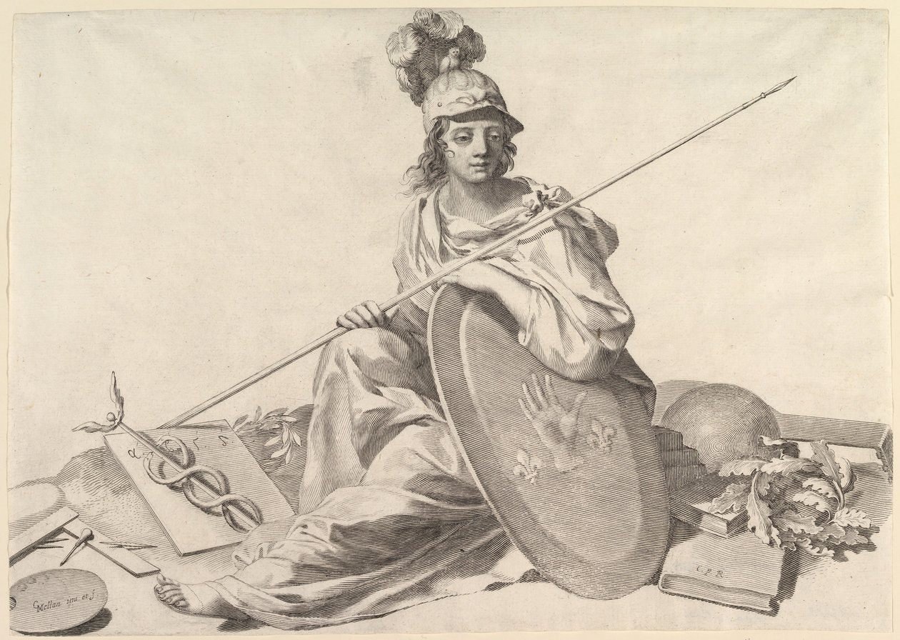 Minerva by Claude Mellan