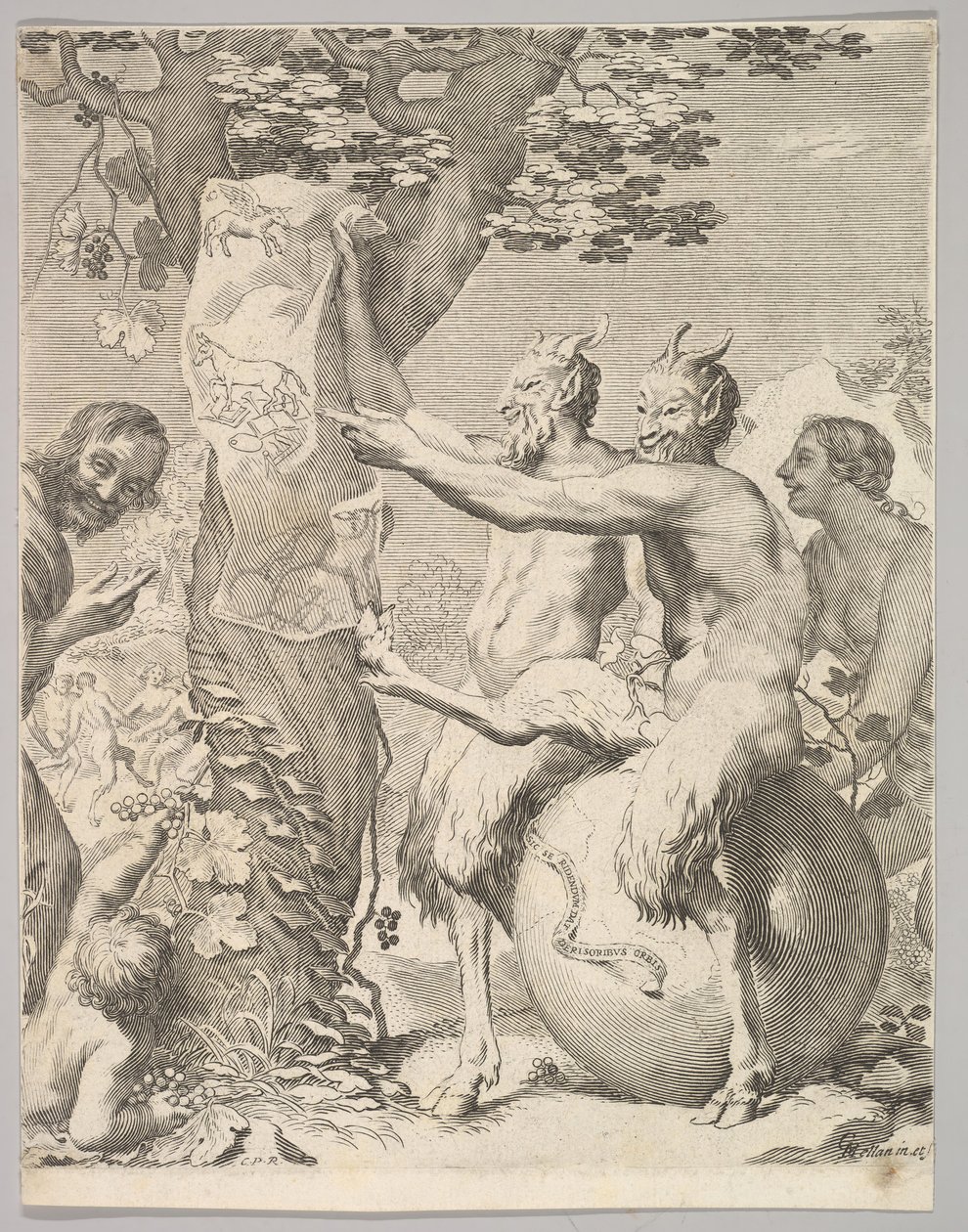 Satyrs by Claude Mellan