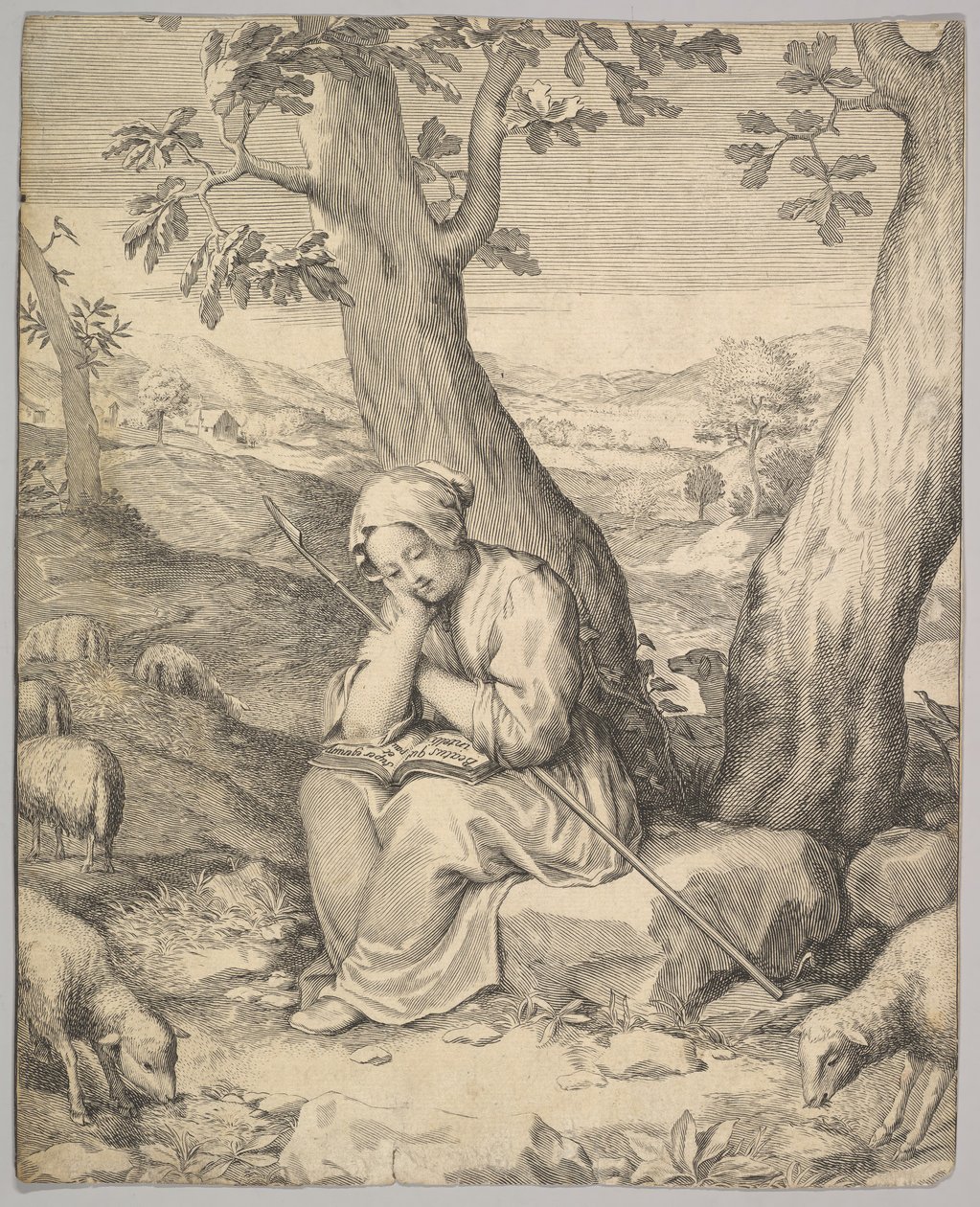 St. Genevieve by Claude Mellan