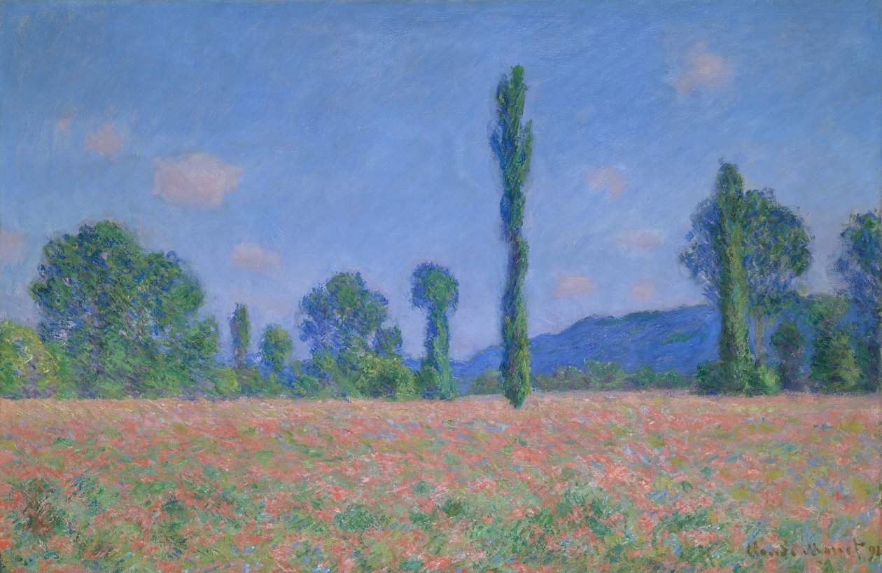 Poppy Field Giverny by Claude Monet
