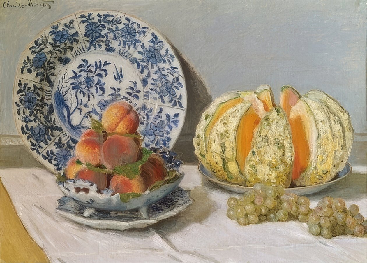 Still Life with Melon by Claude Monet