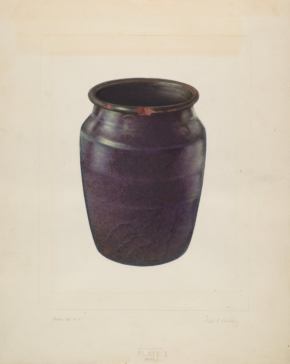 Earthen Churn by Clyde L. Cheney