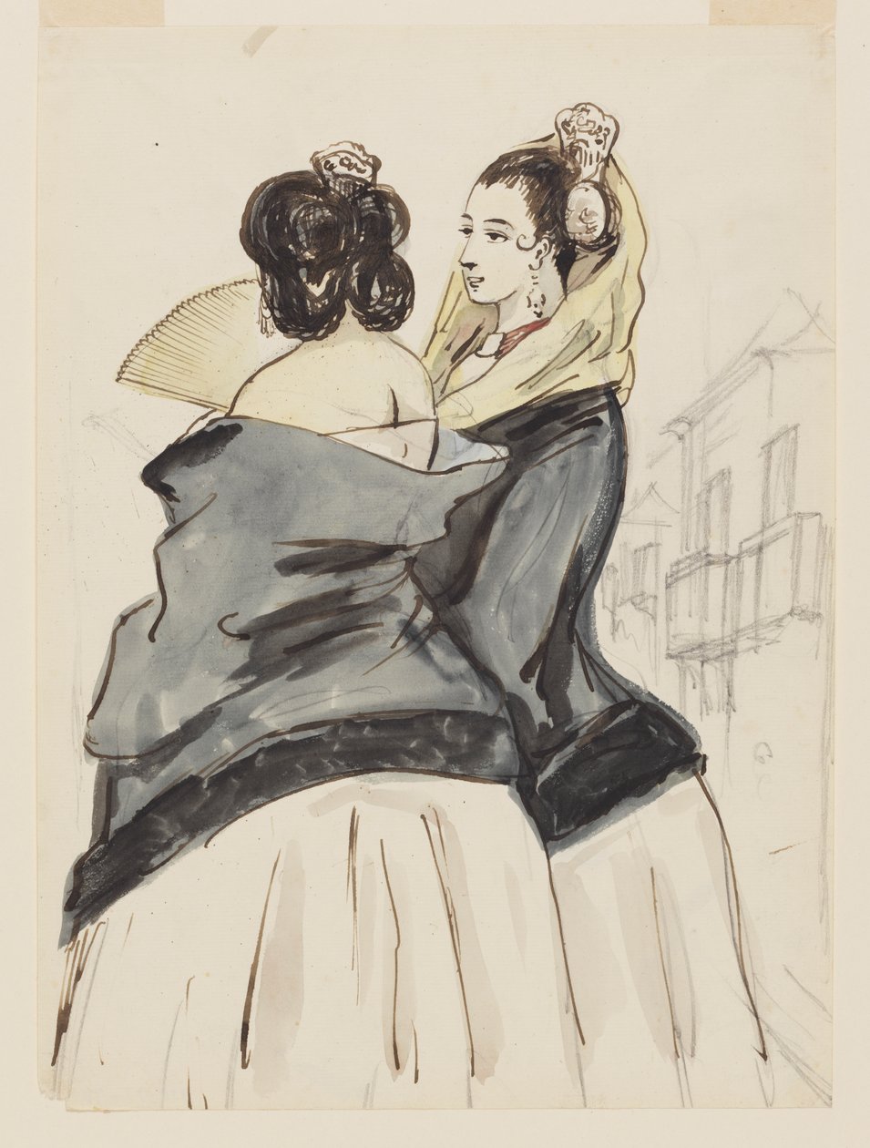 Two Spanish Women by Constantin Guys