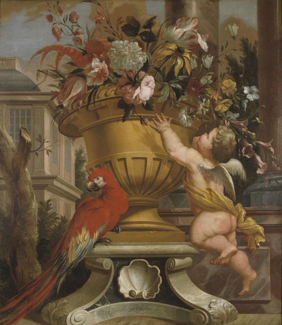 Decorative Scene by Cornelis Bisschop