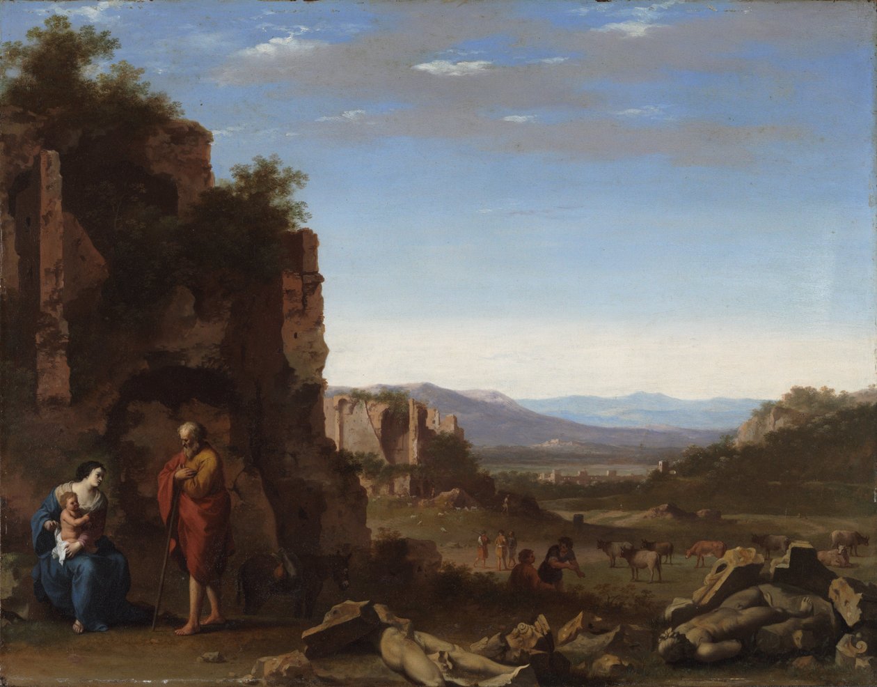 The Rest on The Flight into Egypt by Cornelis van Poelenburgh or Poelenburch