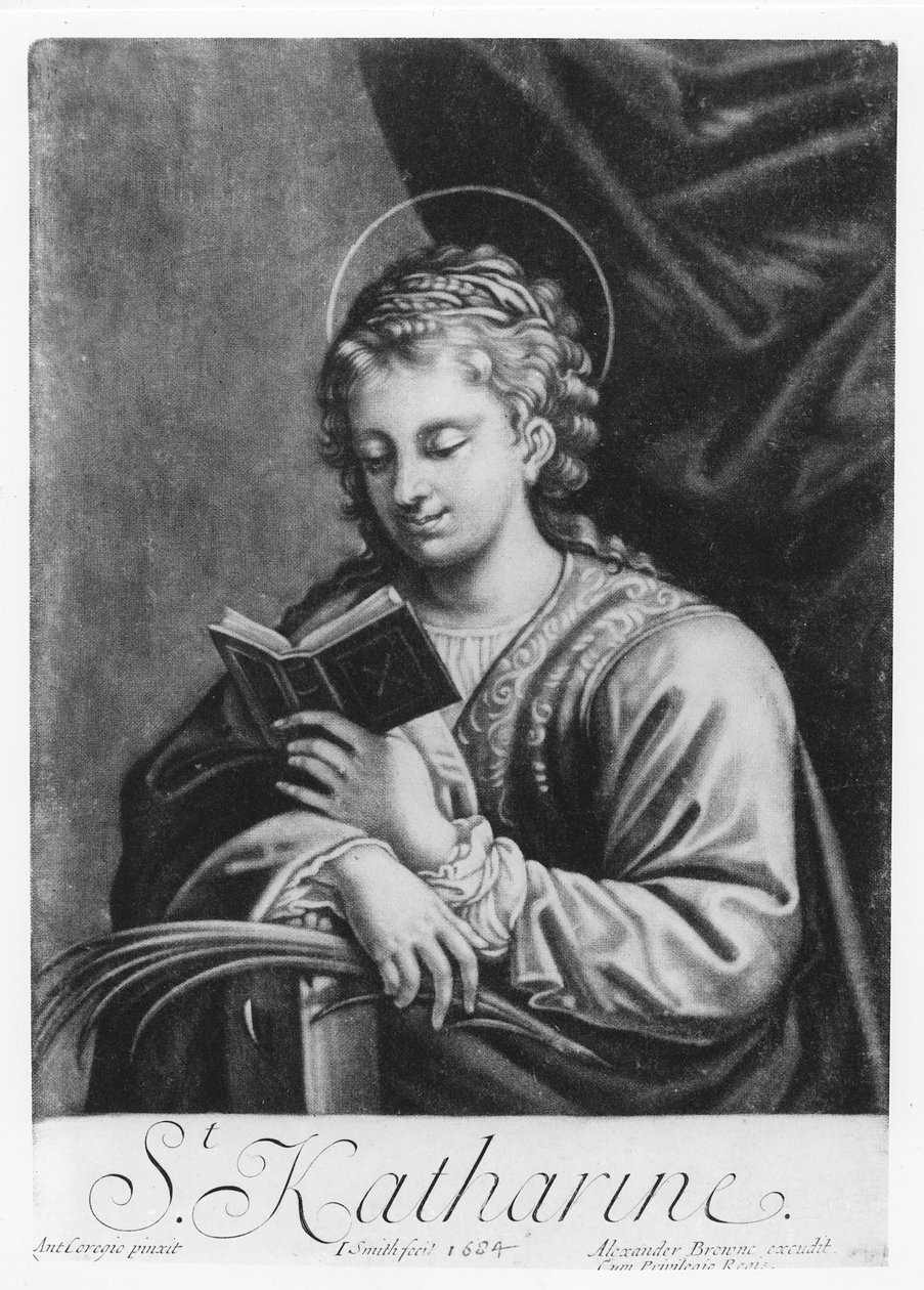 St. Catherine, Engraved by John Smith by Antonio da Correggio