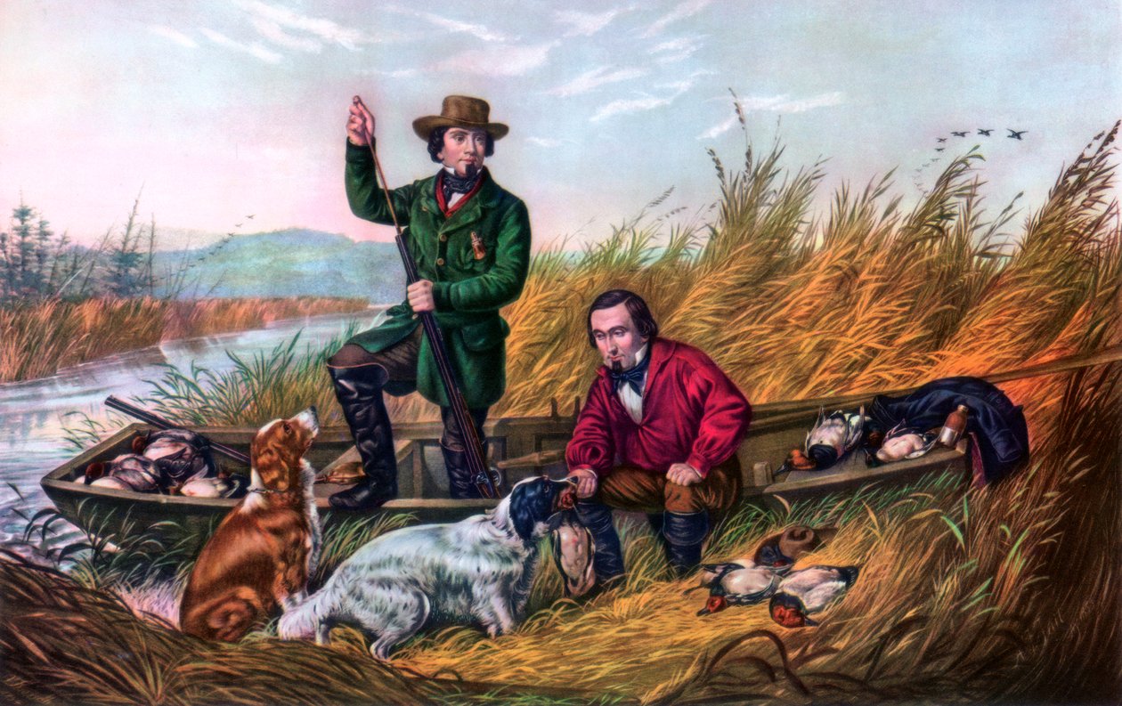 Wild Duck Shooting by Currier and Ives