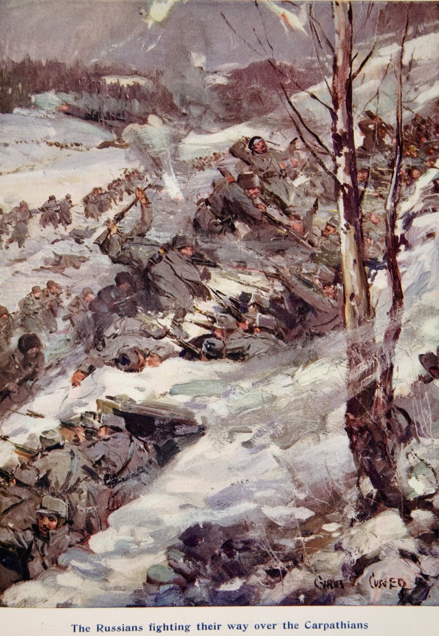 The Russians Fighting Their Way Over the Carpathians by Cyrus Cuneo