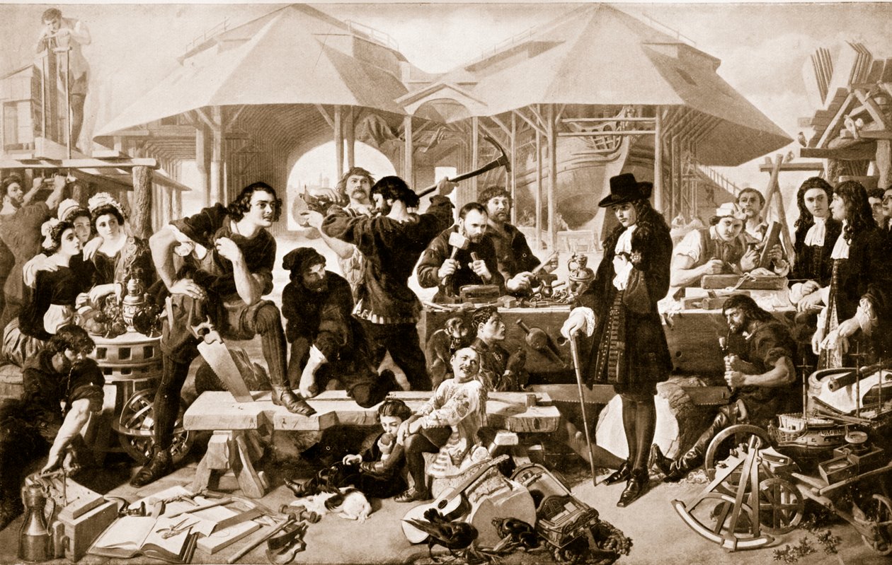 Peter the Great at Deptford Dockyard by Daniel Maclise