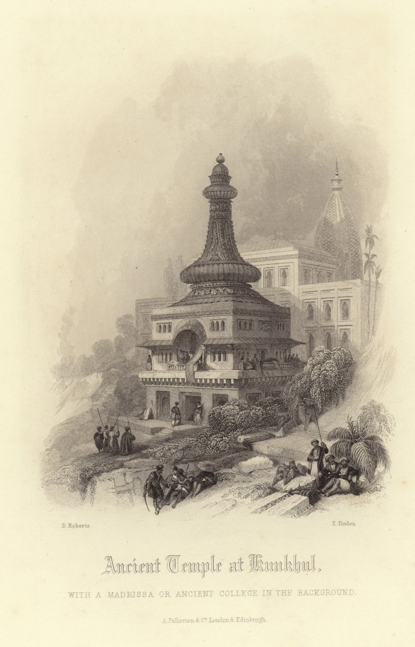 Ancient temple at Kunkhul by David Roberts