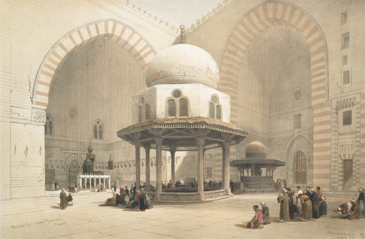 Interior of the Mosque of the Sultan El Ghoree, Cairo, from Egypt and Nubia, Vol.3 by David Roberts