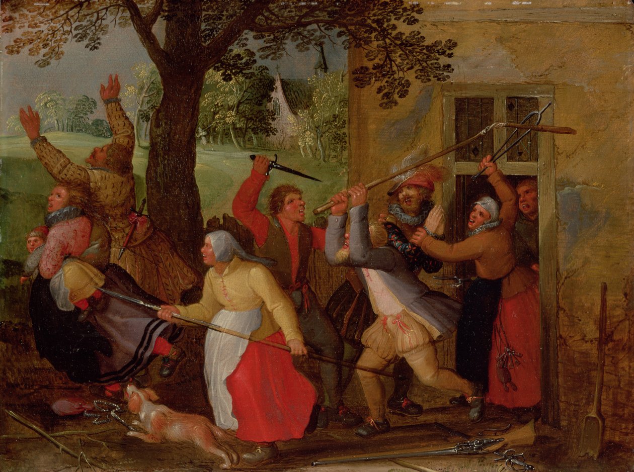 Country Pub Brawl by David Vinckboons