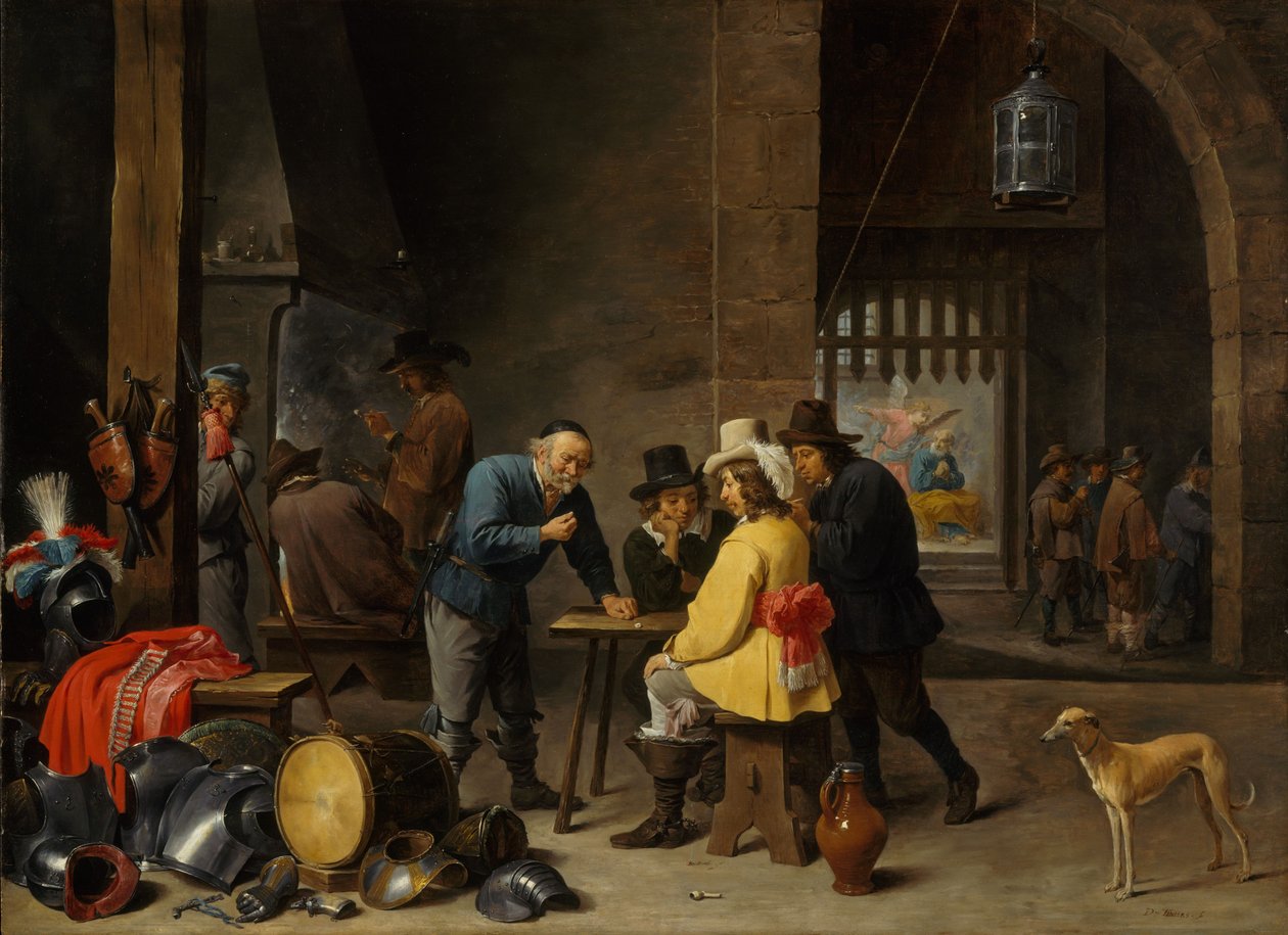 Guardroom with the Deliverance of Saint Peter by David Teniers the Younger