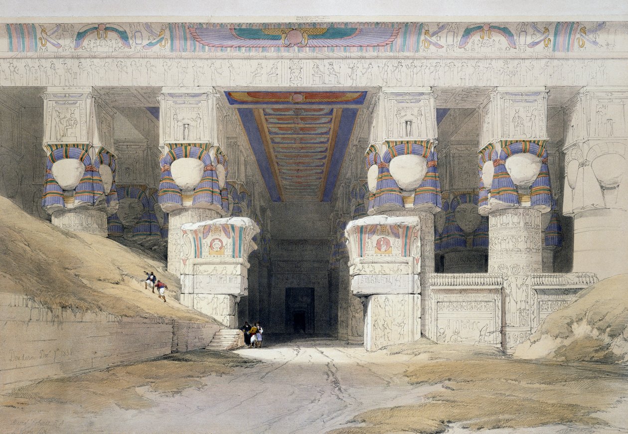 The Temple at Dendera, December 7 by David (after) Roberts