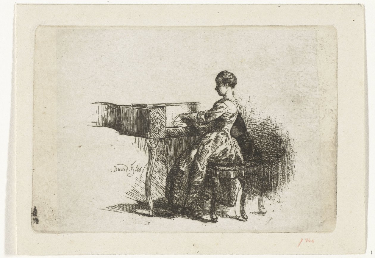 Girl at the Piano by David Bles