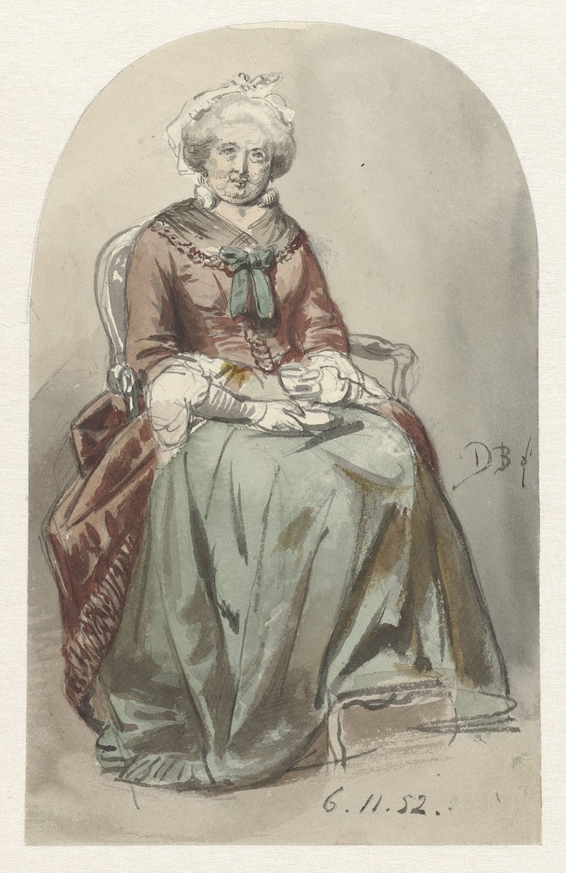 Seated Old Lady by David Bles