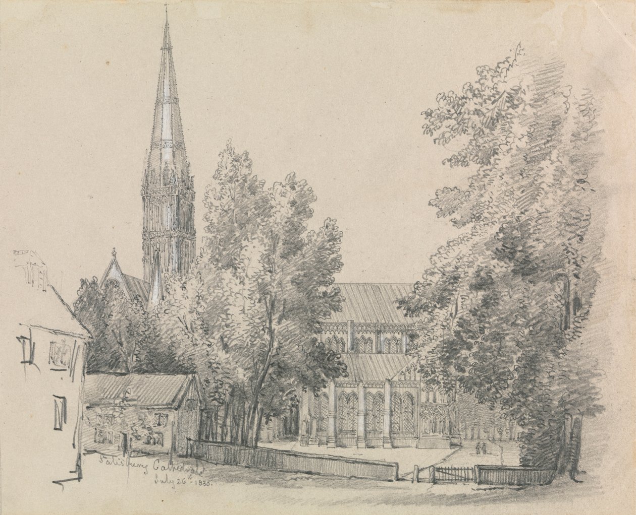 A View of Salisbury Cathedral by David Charles Read