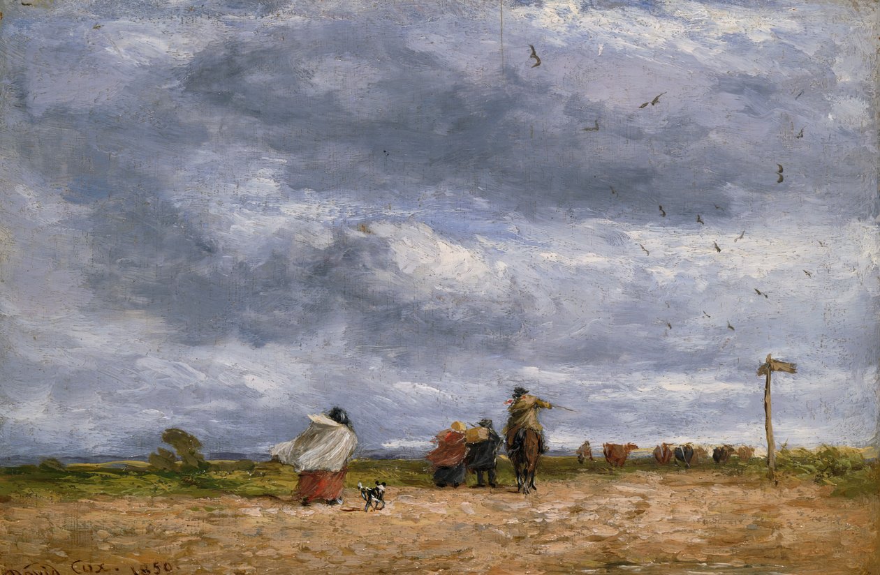 The Cross Roads, 1850 by David Cox the elder