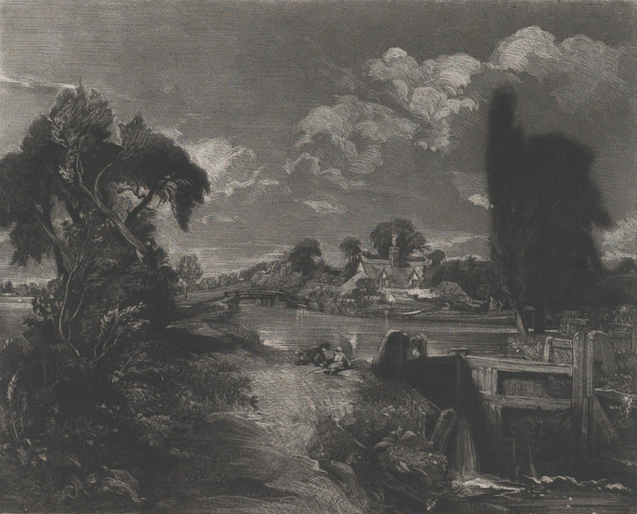 A Lock on the Stour by David Lucas
