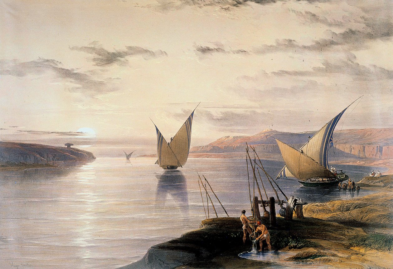 Boats on the Nile by David Roberts