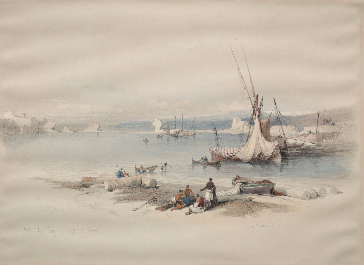 Port of Tyre, 1839 by David Roberts